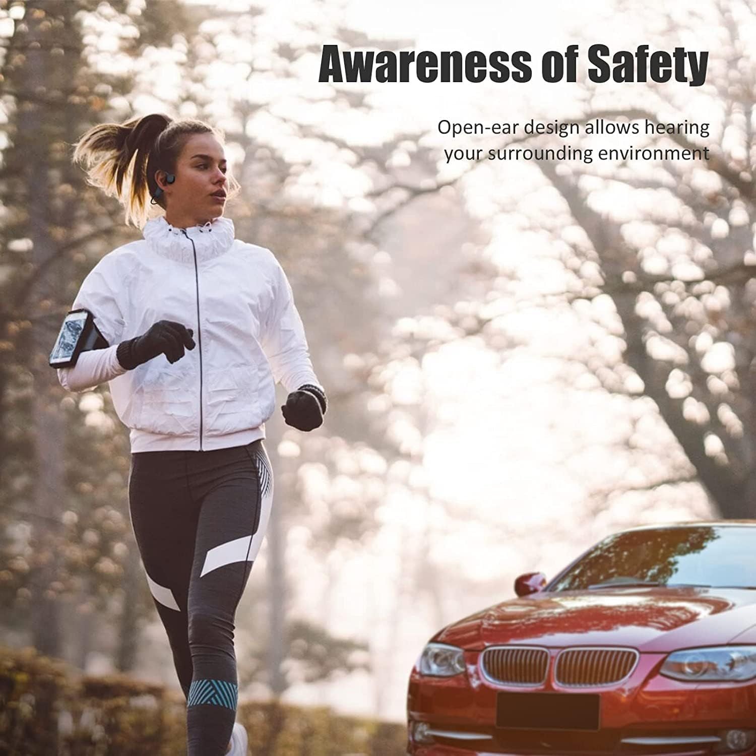 Sport Wireless Bone Conduction Earphones – Open-Ear Safety Design, IPX6 Sweatproof, 8 Hrs Call, US Dropship - JM Variety Store