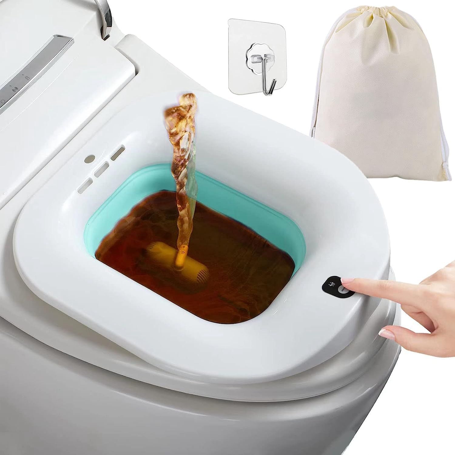 Foldable Postpartum Care Basin Sitz Toilet Seat Bidet Basin Battery Powered Toilet Bidet - JM Variety Store