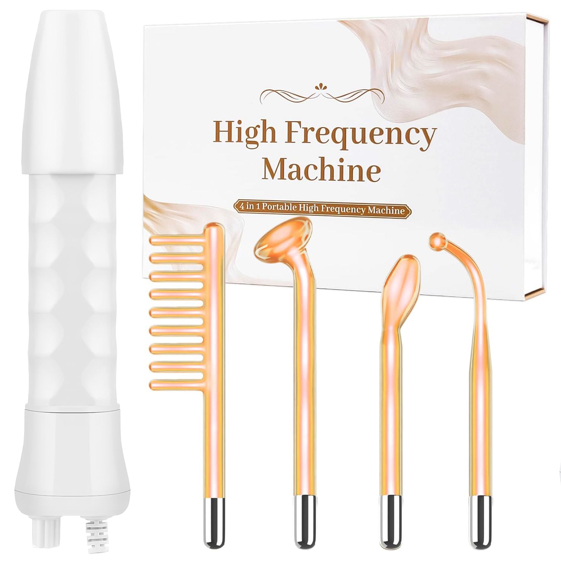 High Frequency Wand 'C Violet Portable Skin Therapy Machine for Anti-Aging - Skin Tightening - Wrinkle Reducing - Dark Circles - 4 in 1 - JM Variety Store