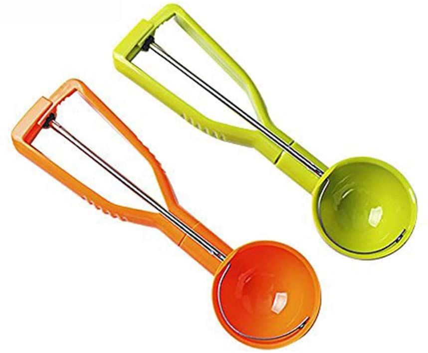 Cookie Dough Scooper Ice Cream Scooper Non-Stick Anti Freeze Quick Release Melon Ballers Watermelon Ballers Mango Ballers Kitchen Gadget Tools - JM Variety Store