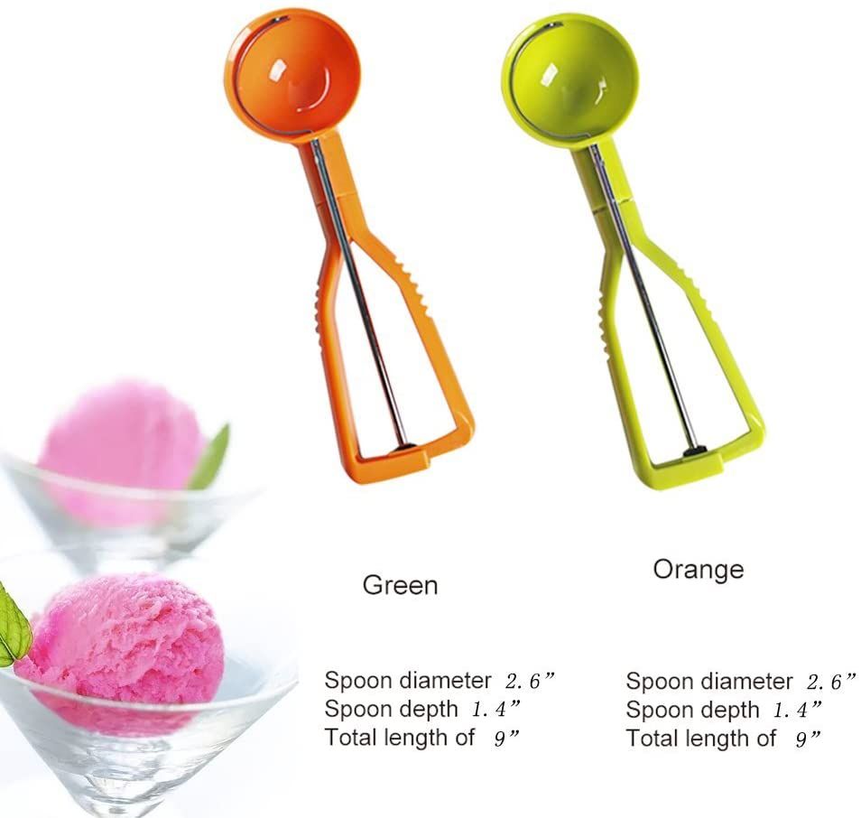 Cookie Dough Scooper Ice Cream Scooper Non-Stick Anti Freeze Quick Release Melon Ballers Watermelon Ballers Mango Ballers Kitchen Gadget Tools - JM Variety Store