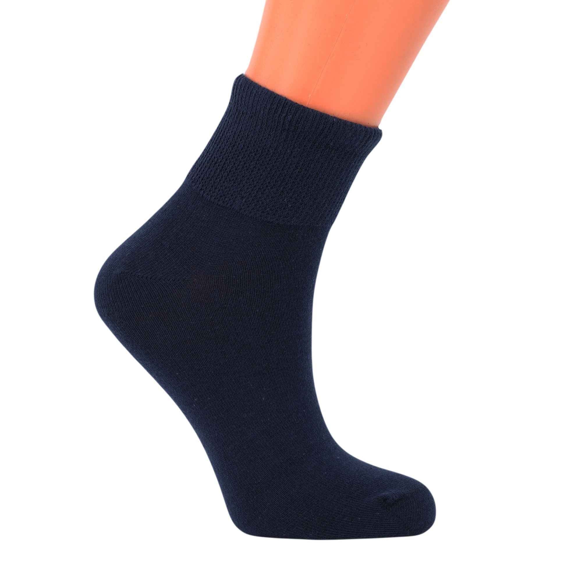 Women's Diabetic Ankle Socks 3 Pairs Soft Cotton, Non-Binding Top, Seamless Toe, Promotes Circulation, Shoe Size 9-11