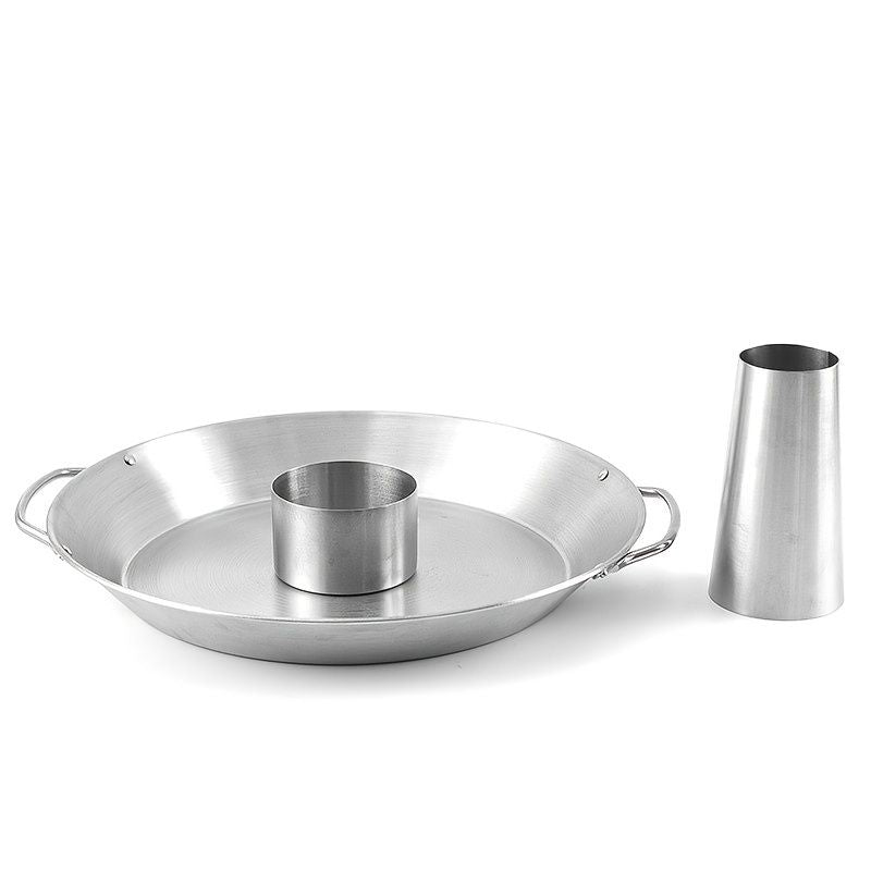 1pc Stainless Steel Round Roasting Pan; Chicken Roaster Rack Holder; 12.4inch/31.5cm; Thanksgiving Gift; Dishwasher Safe - JM Variety Store