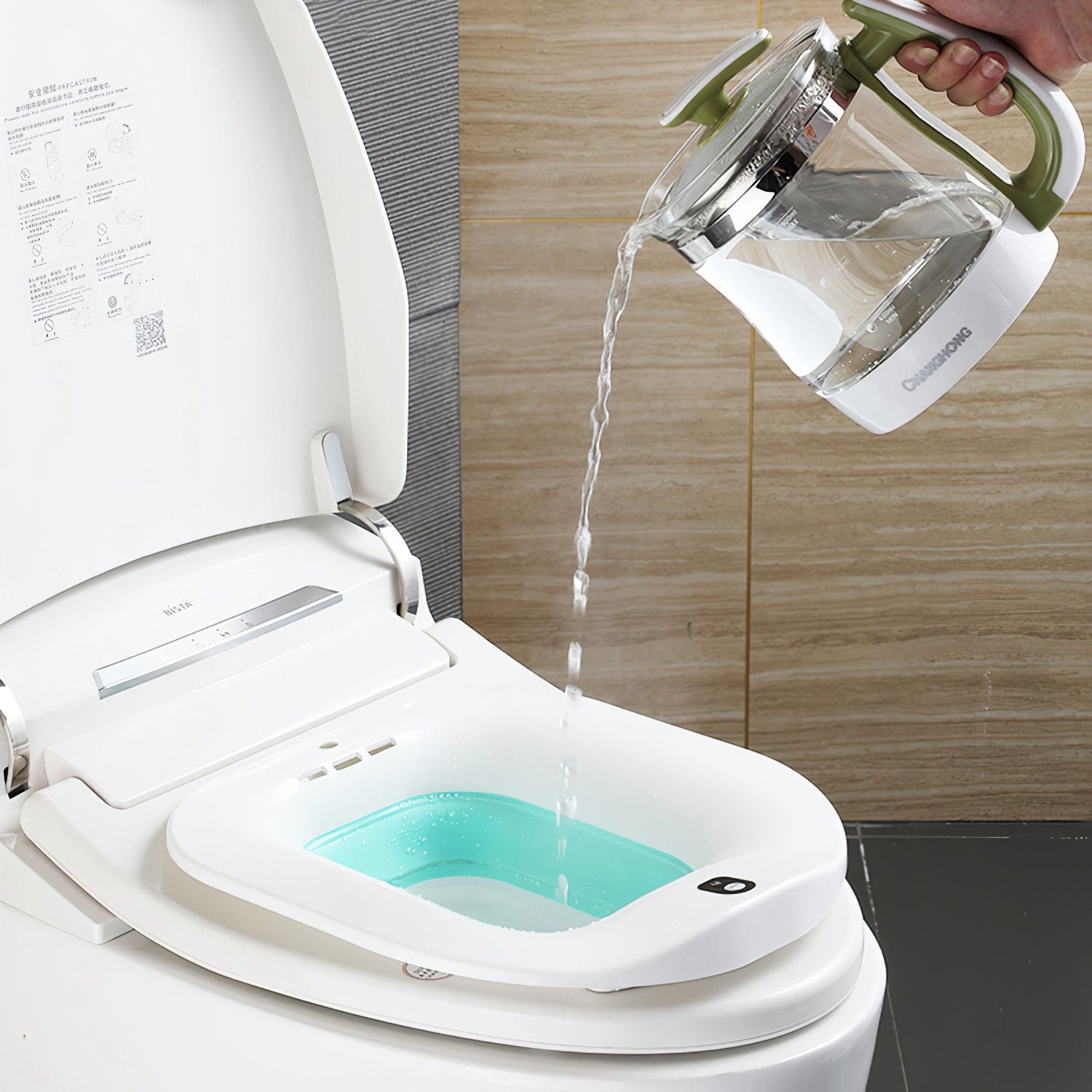 Foldable Postpartum Care Basin Sitz Toilet Seat Bidet Basin Battery Powered Toilet Bidet - JM Variety Store