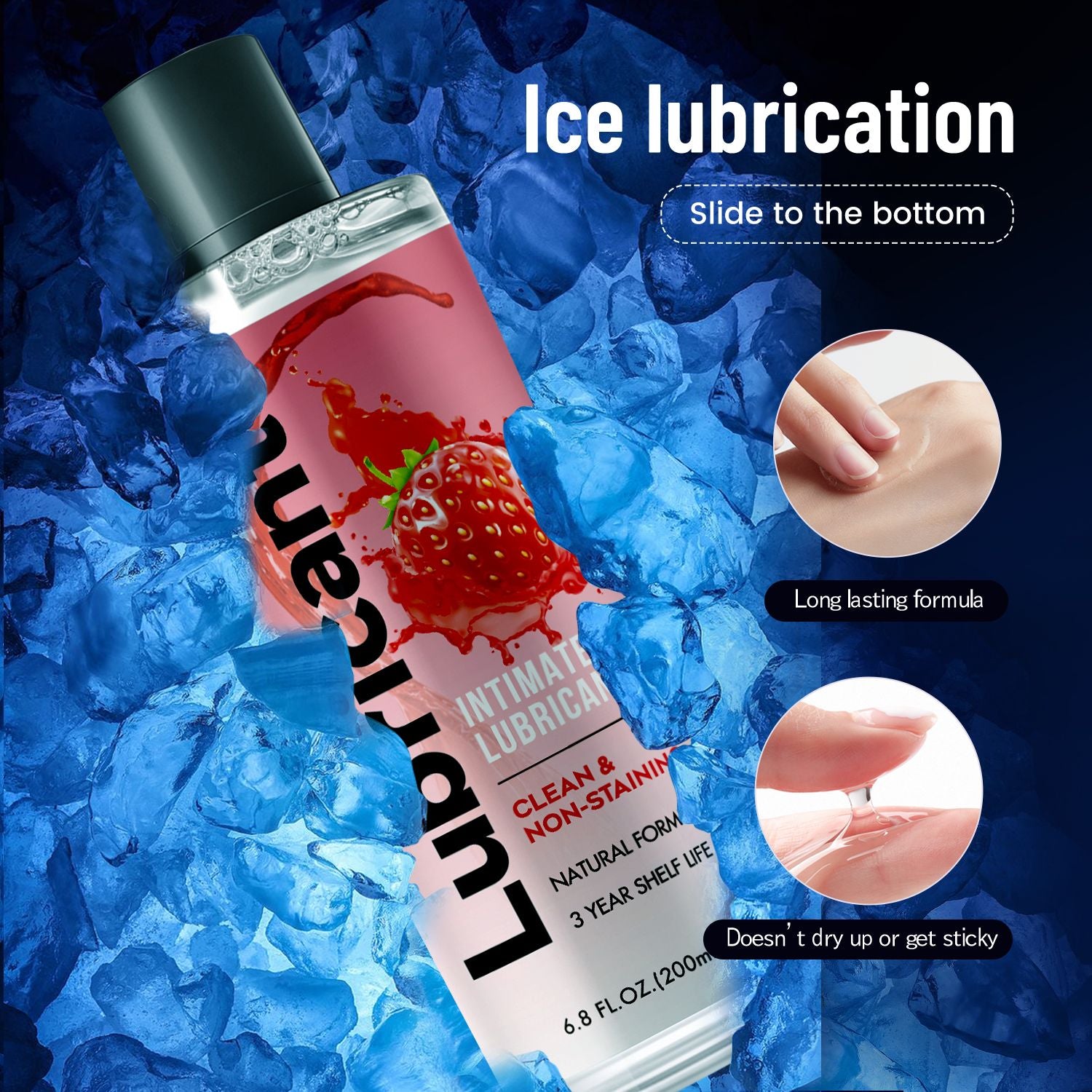 Water-Based Lubricant, Long-Lasting, Non-Sticky, Safe for Toys, Ideal for Men, Women, and Couples, Lubrication Gel for Toys, Large Volume, Gentle - JM Variety Store