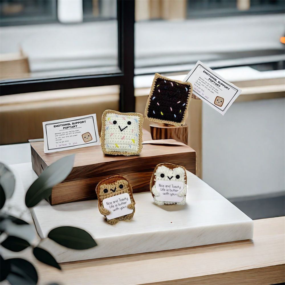 Handcrafted Toast Decor Set, 4-Piece - Cute Room Ornaments & Charming Home Accents, Artisan Crafted, Perfect for Gifting, Crafted with Love for Cozy Spaces - JM Variety Store