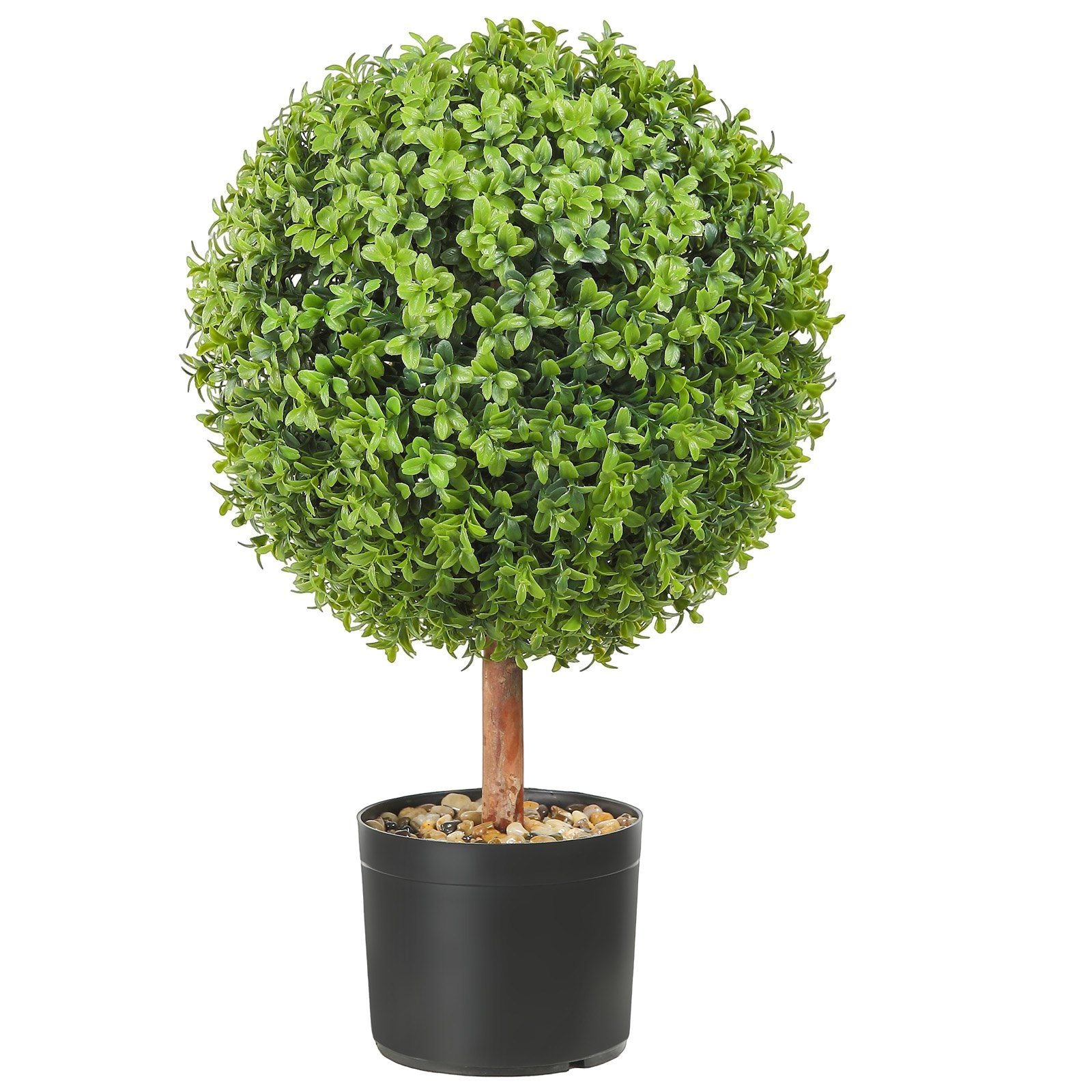 VEVOR 2x Artificial Boxwood Ball Ø40,6cm Garden Deco Boxwood in Flowerpot Ball Artificial Boxwood Ball Artificial Plant made of PE, Wood, PP incl. 4 pcs. Decorative butterflies and 10 pcs. Replacement - JM Variety Store