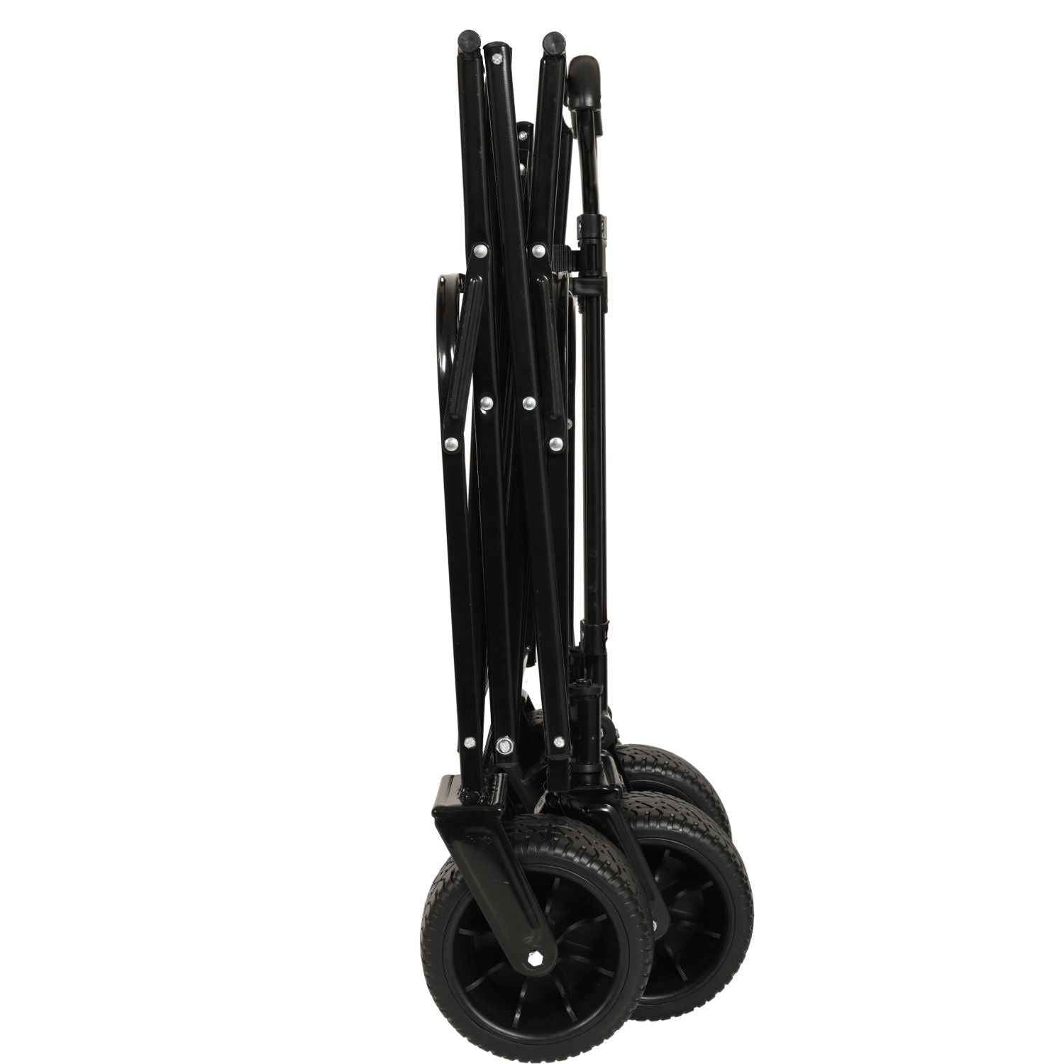 440lbs Collapsible Foldable Wagon Cart, Beach Wagon Utility Cart Utility Wagon Grocery Cart for Camping Shopping Sports Gardening Fishing, blue flower