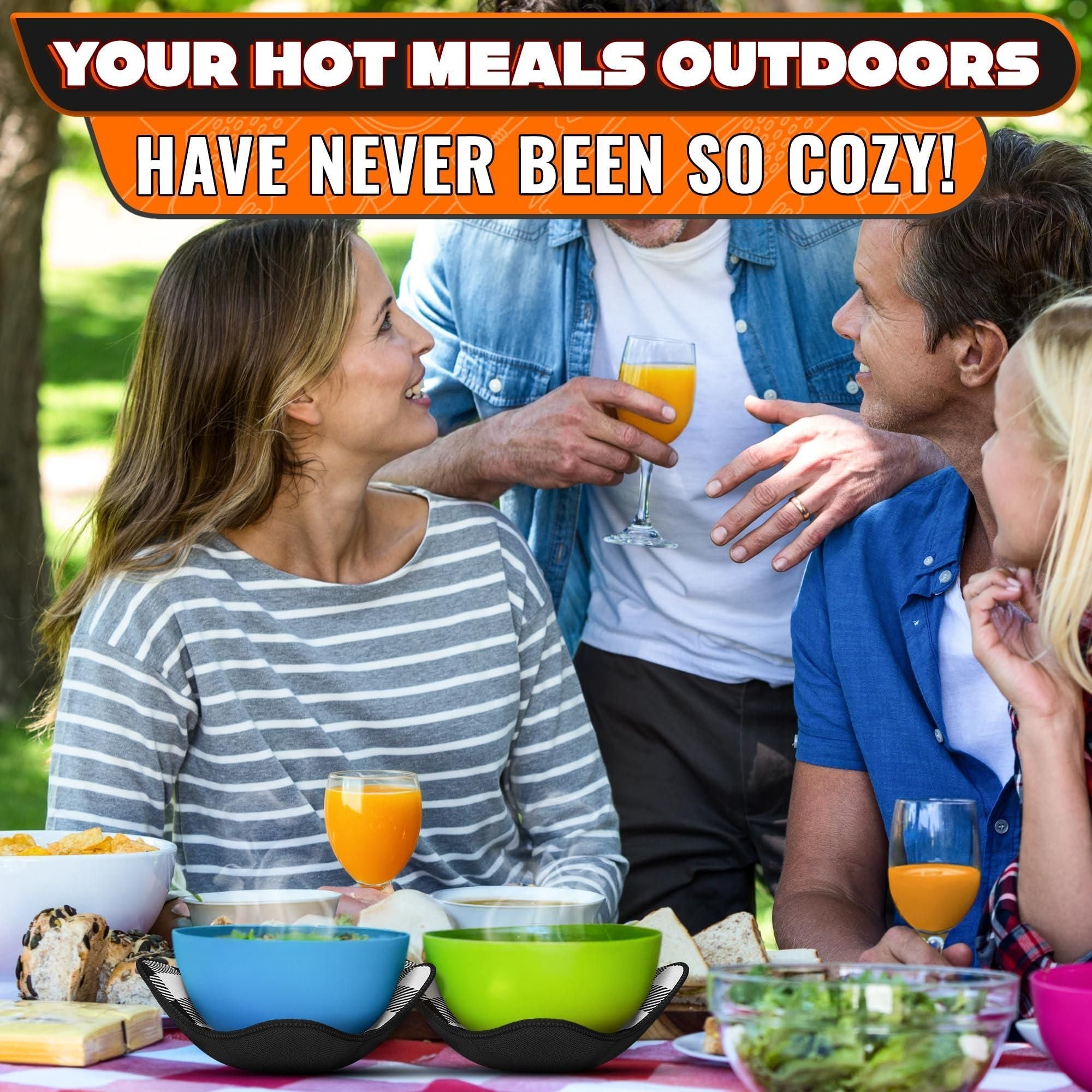 4 Piece Microwave Bowl Holder Set 7.5 x7.5 inch Microwave Bowl Holders for Hot Food Black and White Checkered Fabric for Safe & Easy Handling Machine Washable - JM Variety Store