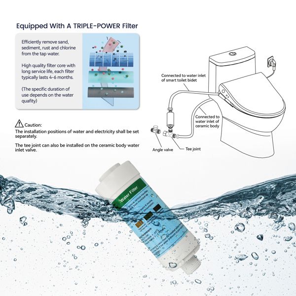 Smart Bidet Toilet Seat with Side Knob Adjustable Heated Seat with Water Temperature and Pressure Adjustment Portable with Automatic Nozzle Cleaning and Sensor Open Lid[Unable to ship on weekends] - JM Variety Store