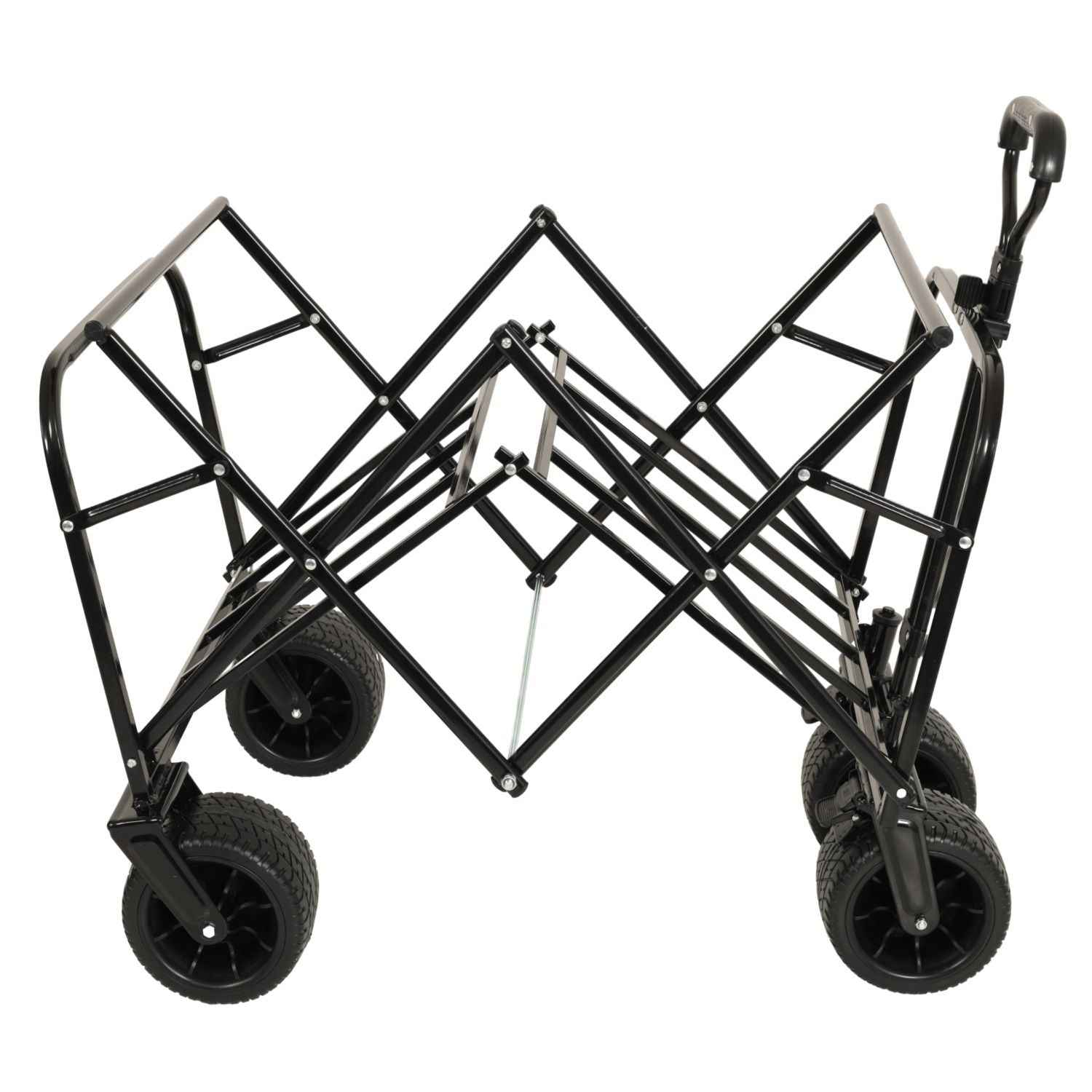 440lbs Collapsible Foldable Wagon Cart, Beach Wagon Utility Cart Utility Wagon Grocery Cart for Camping Shopping Sports Gardening Fishing, blue flower