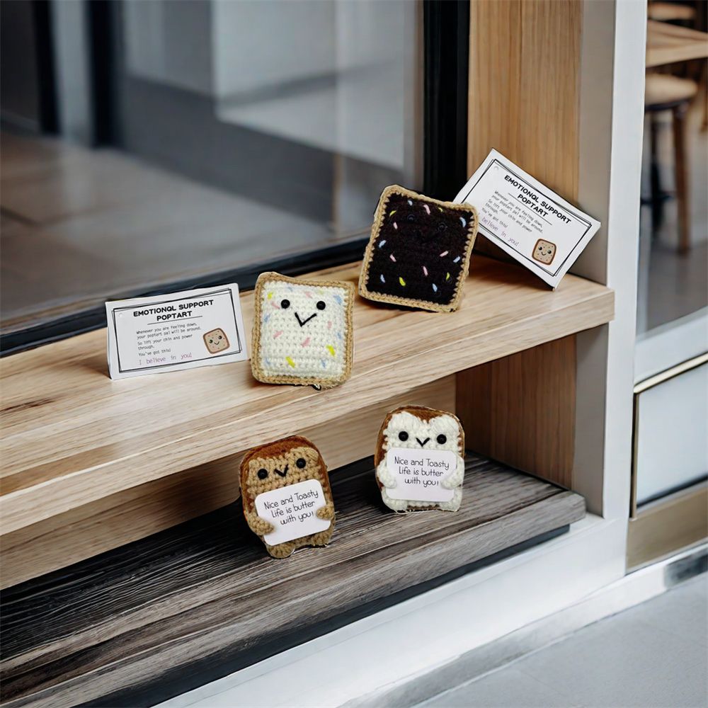 Handcrafted Toast Decor Set, 4-Piece - Cute Room Ornaments & Charming Home Accents, Artisan Crafted, Perfect for Gifting, Crafted with Love for Cozy Spaces - JM Variety Store