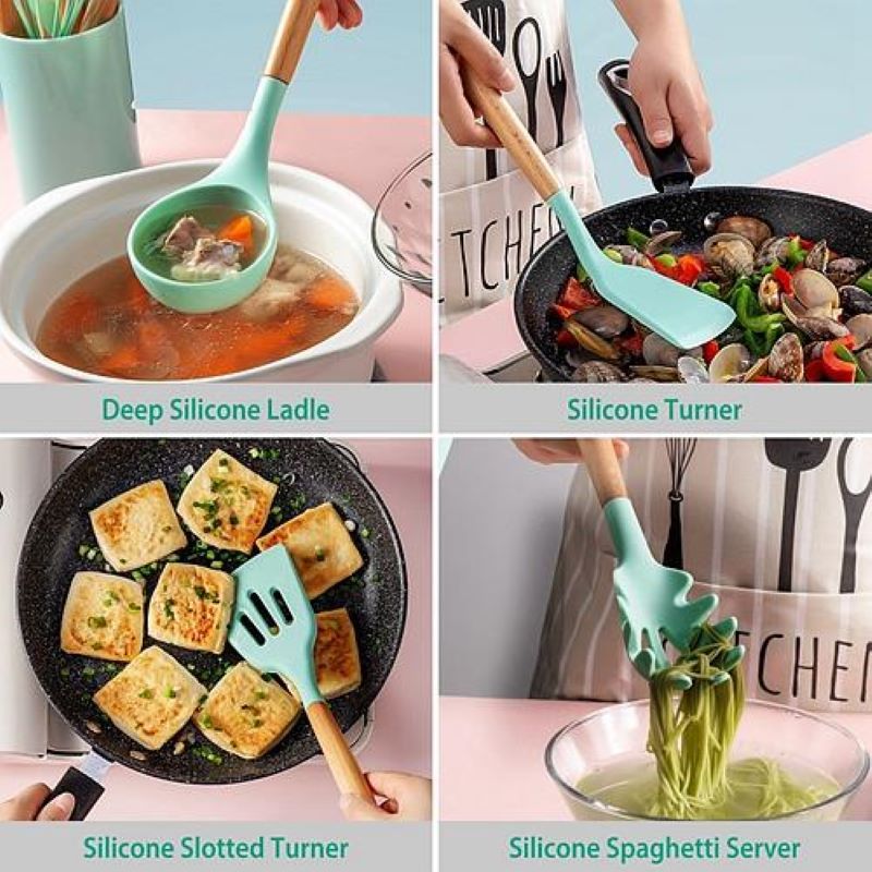 Kitchen Silicone Cooking Tool Utensil Set - JM Variety Store
