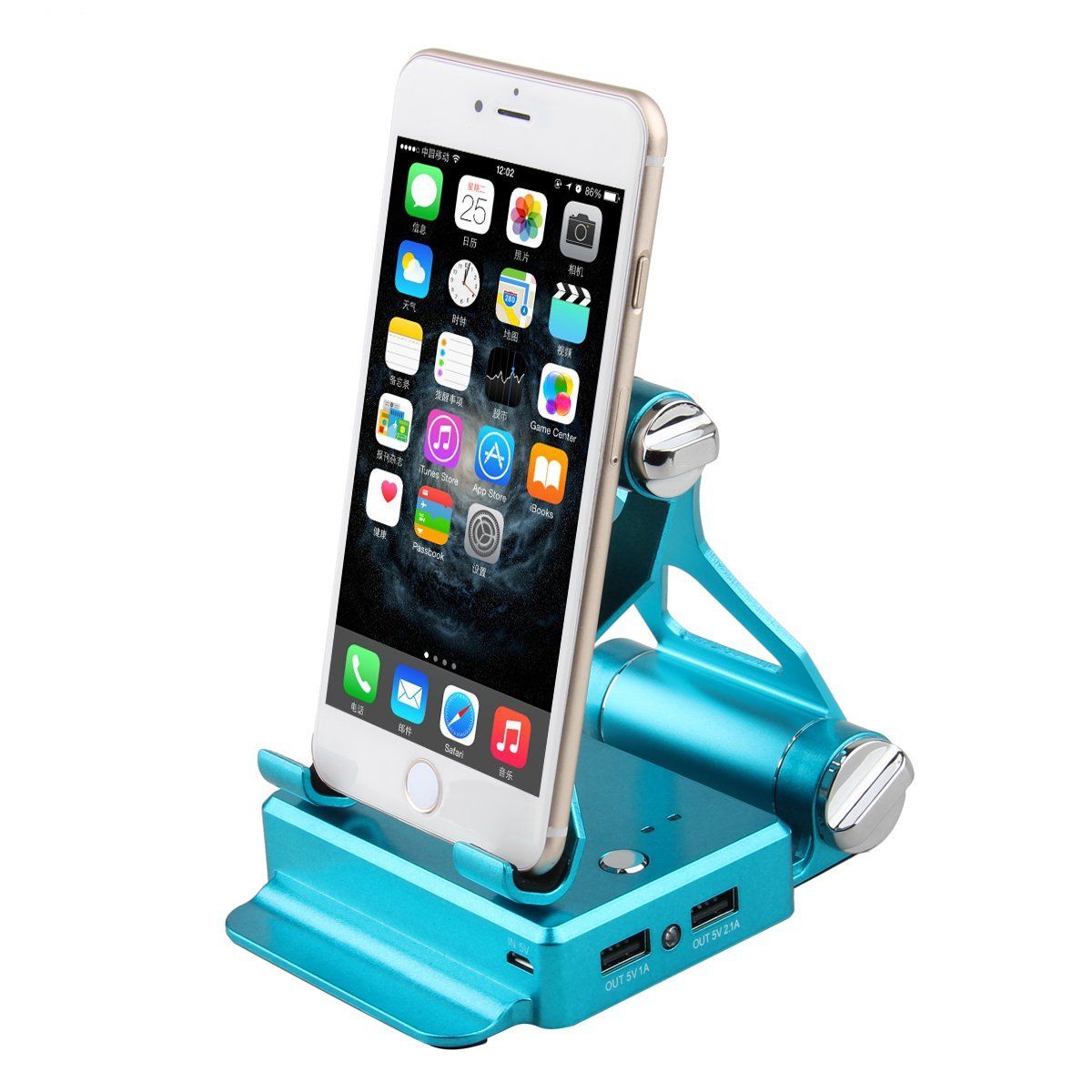 Podium Style Stand With Extended Battery Up To 200% For iPad; iPhone And Other Smart Gadgets - JM Variety Store