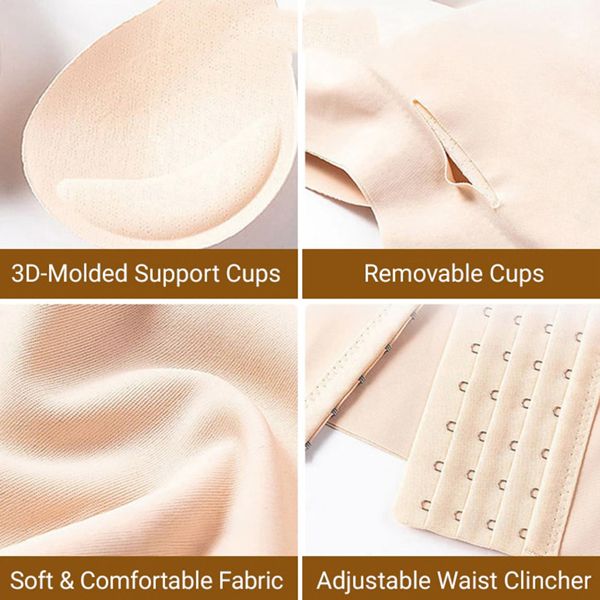 1 Pack Waist training Women with breast pads Waist corset sports belt Hourglass body shaper adjustable - JM Variety Store