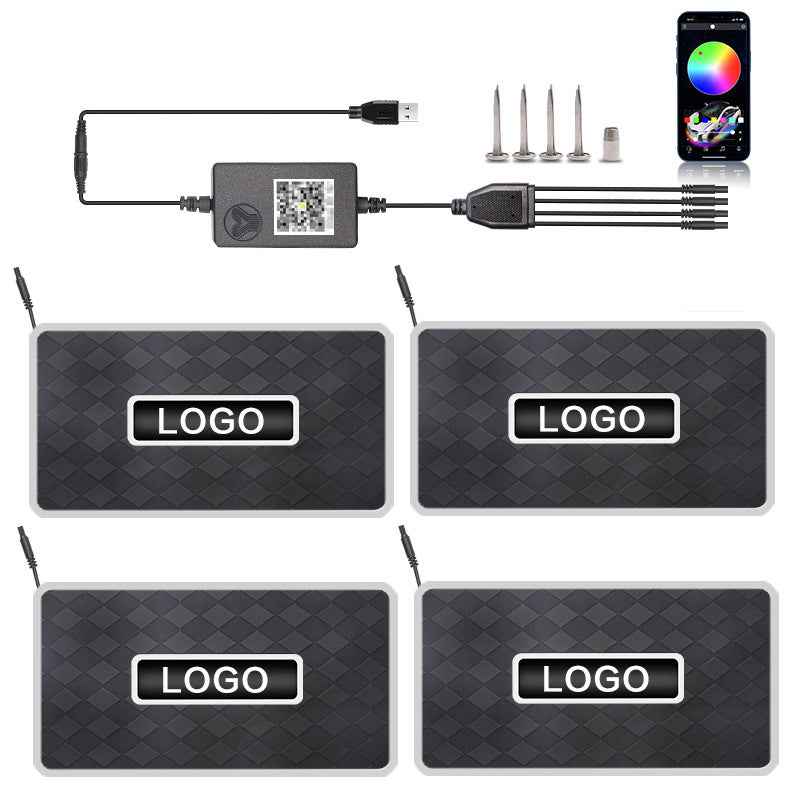 APP Bluetooth RGB Car Floor Mat Ambient Light with Voice Control