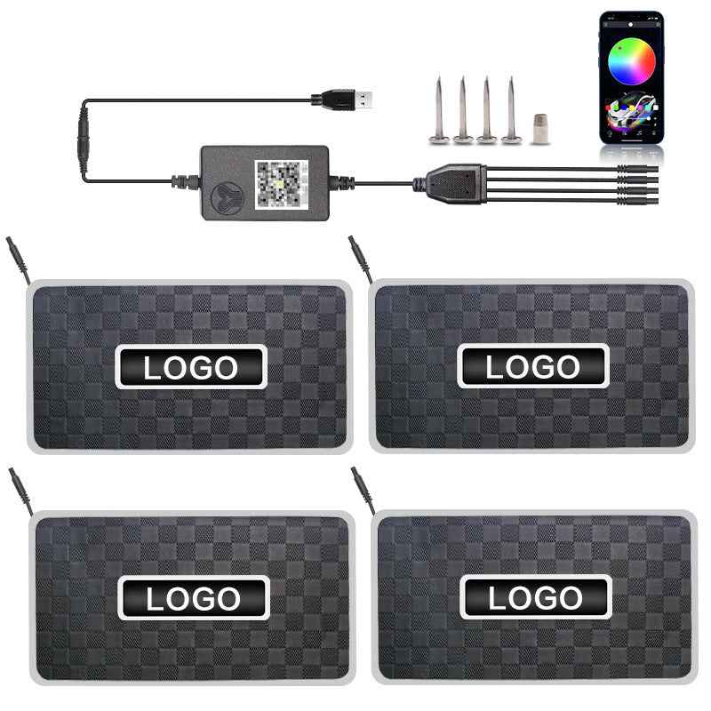 APP Bluetooth RGB Car Floor Mat Ambient Light with Voice Control